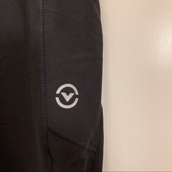 VIRUS Sz XL Workout Run Exercise Activewear Leggings Side Pockets Mesh at Hem - Picture 2 of 6